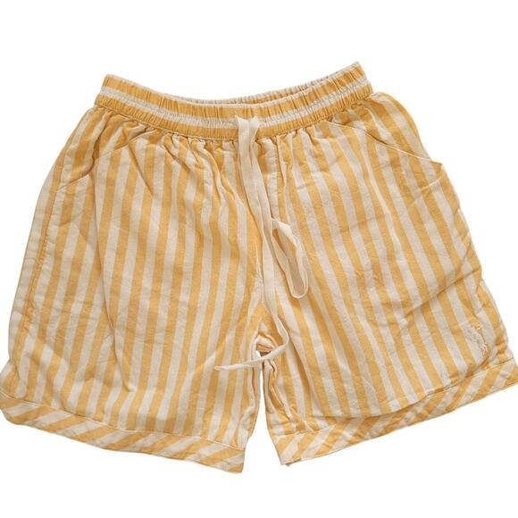 Well Dressed Wolf Yellow Striped Shorts - Picture 1 of 4